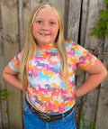 YOUTH WILD HORSES MESH TOP