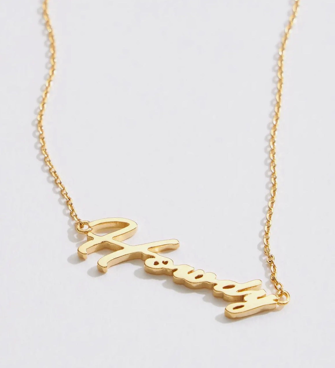 GOLD DIPEPD "HOWDY" NECKLACE